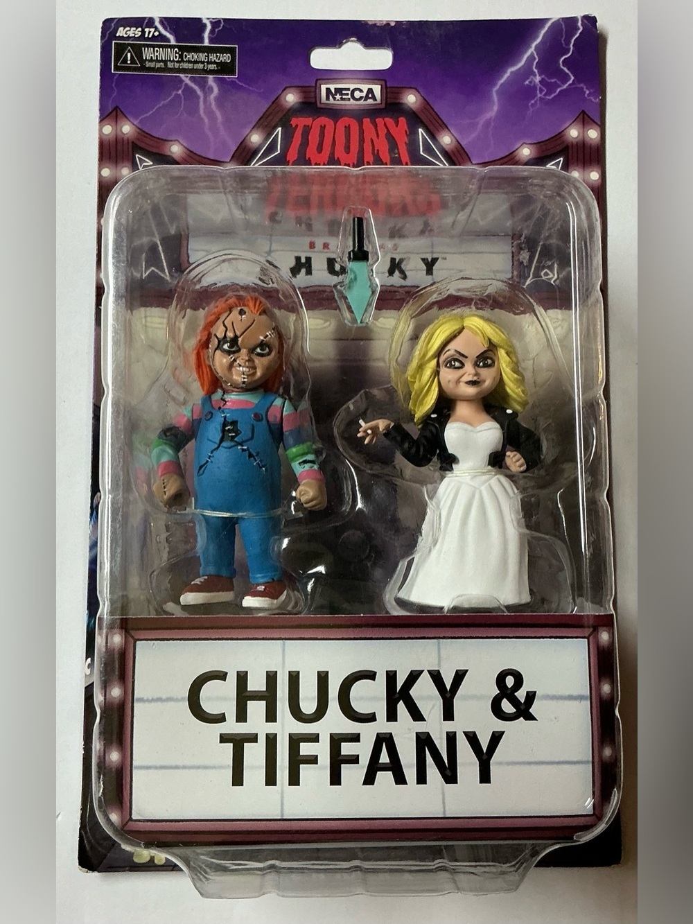 NECA - 2-Pack Toony Terrors Action Figures, Chucky & Tiffany